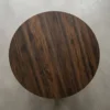 Table ronde élégante 120cm Calyptus Bois foncé