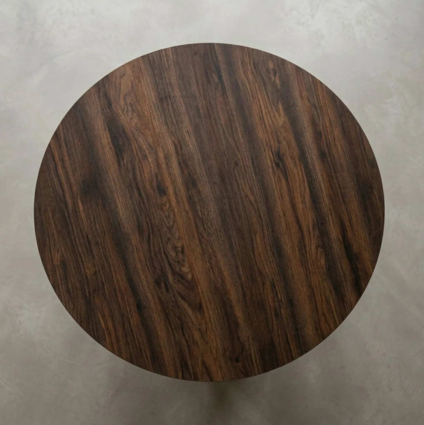Table ronde élégante 120cm Calyptus Bois foncé