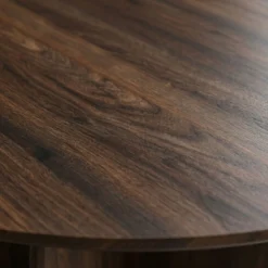 Table ronde élégante 120cm Calyptus Bois foncé