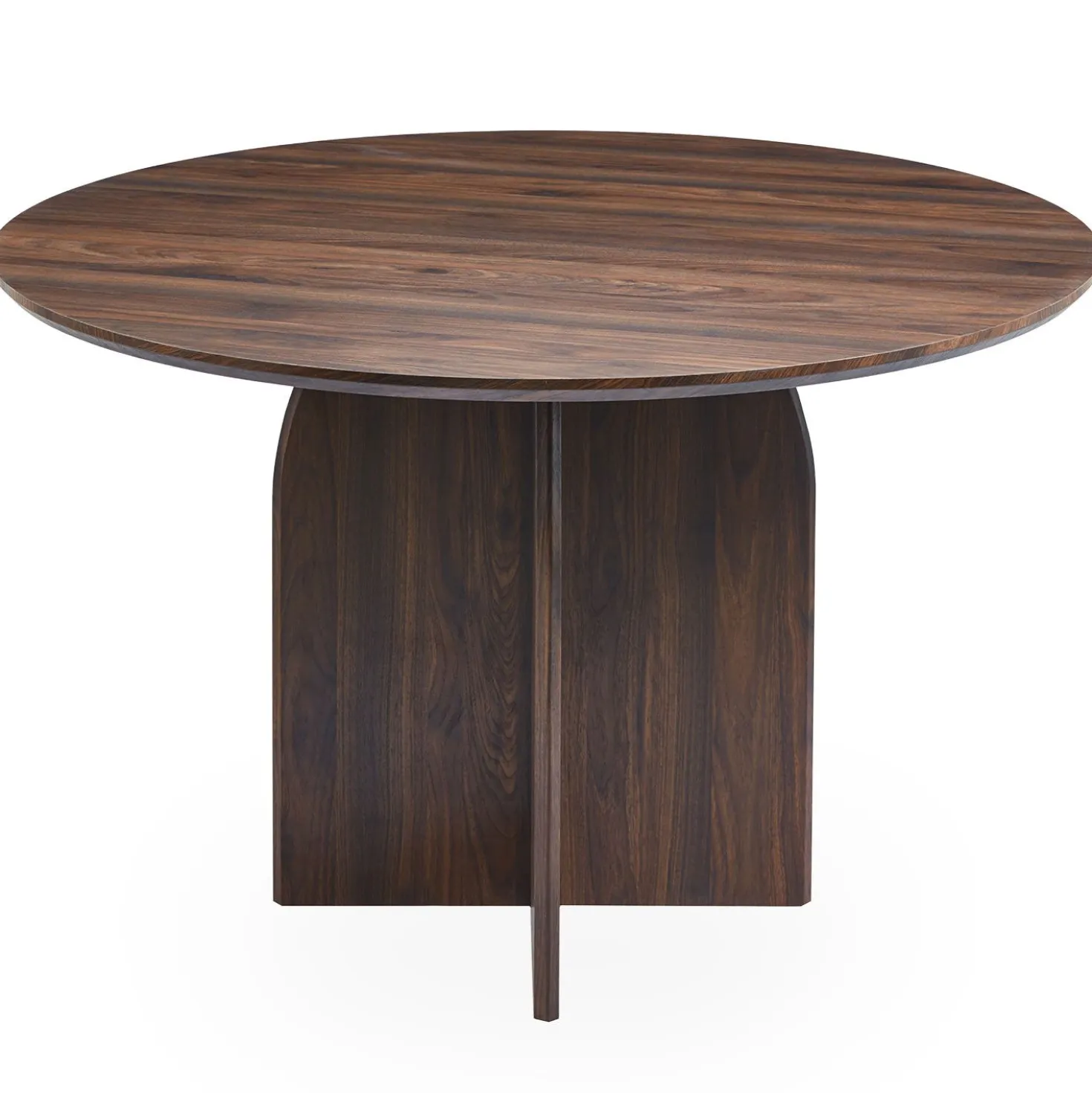 Table ronde élégante 120cm Calyptus Bois foncé