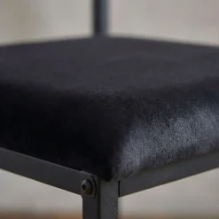 Tabouret de bar en métal Drakkar Noir et Velours Noir