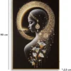 Toile IMDA avec LED et cadre Laqué 60x3,5 x90