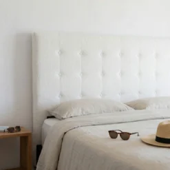 Tête de lit capitonnée Luxor 180cm Tissu bouclette Crème