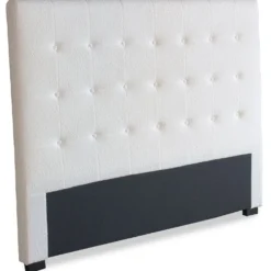 Tête de lit capitonnée Luxor 160cm Tissu bouclette Crème