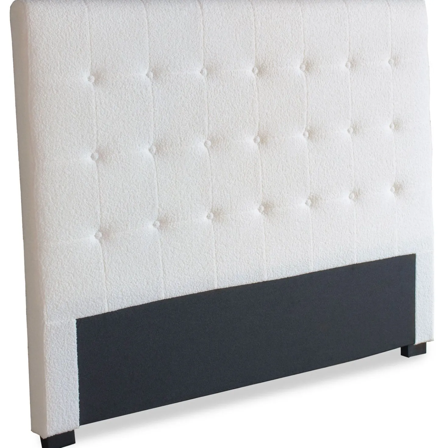 Tête de lit capitonnée Luxor 160cm Tissu bouclette Crème