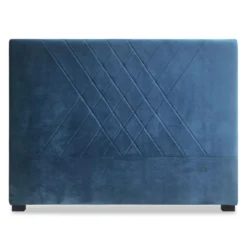 Tête de lit Diam 160cm Velours Bleu