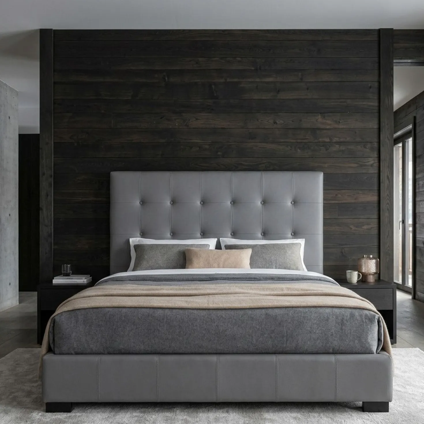 Tête de lit Luxor 140cm Gris