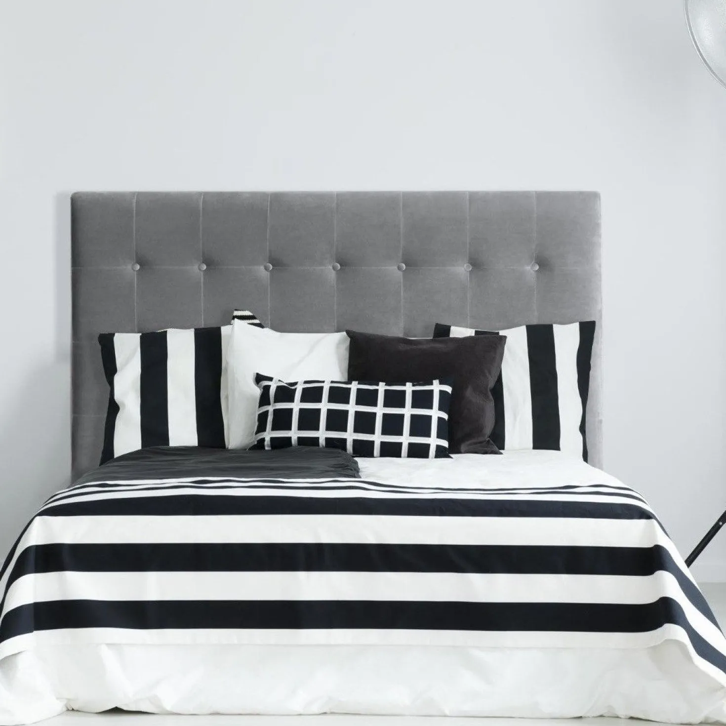 Tête de lit Luxor 160cm Velours Argent
