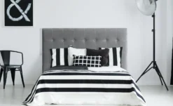 Tête de lit Luxor 180cm Velours Argent