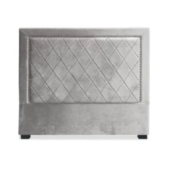 Tête de lit Meghan 140cm Velours Argent