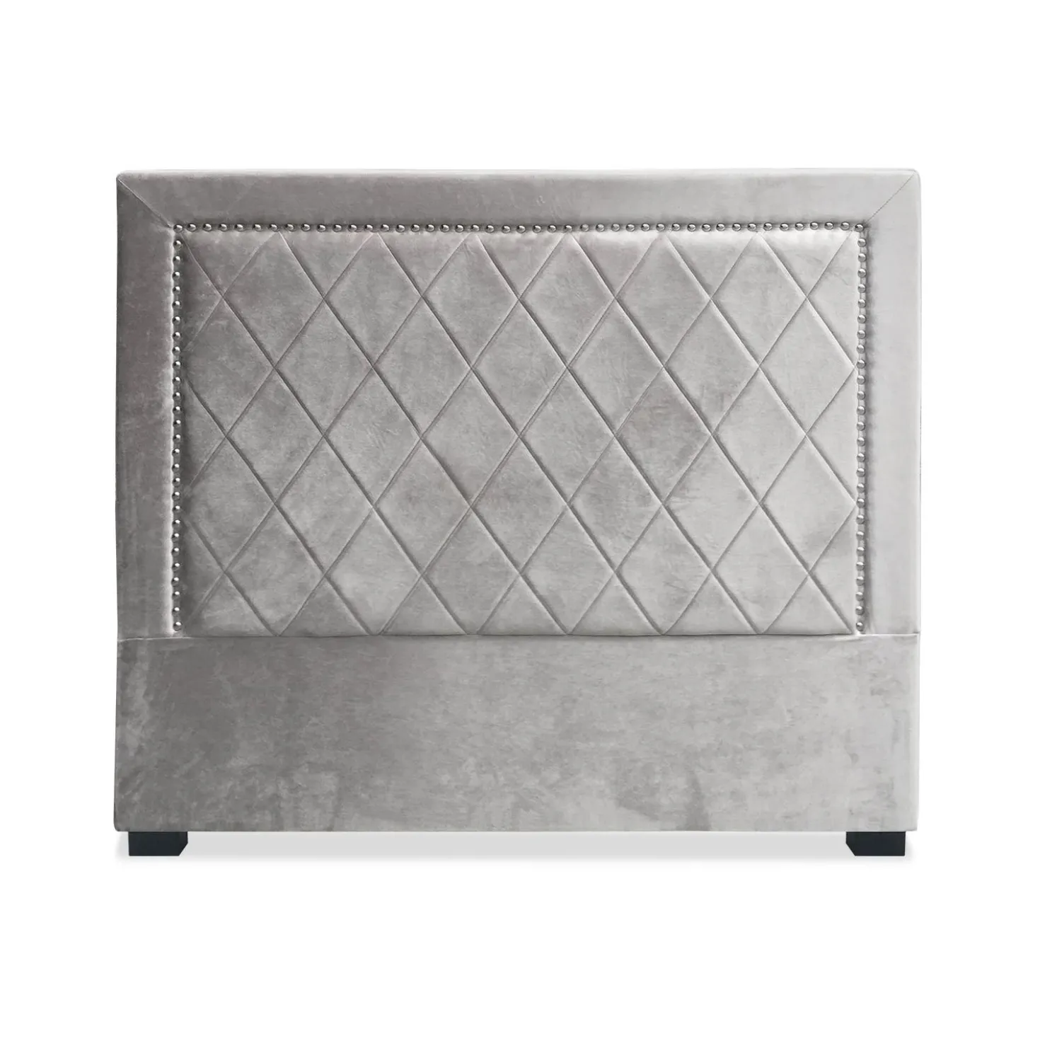Tête de lit Meghan 140cm Velours Argent