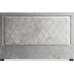 Tête de lit Meghan 180cm Velours Argent