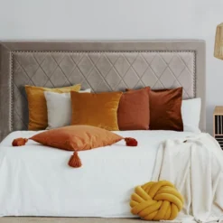 Tête de lit Meghan 160cm Velours Taupe