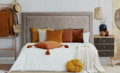 Tête de lit Meghan 180cm Velours Taupe