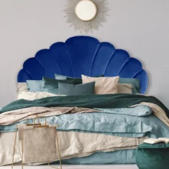 Tête de lit Mermaid 160 cm Velours Bleu