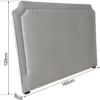 Tête de lit Milana 160cm Tissu Gris