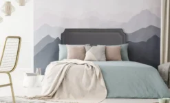 Tête de lit Milana 140cm Tissu Gris