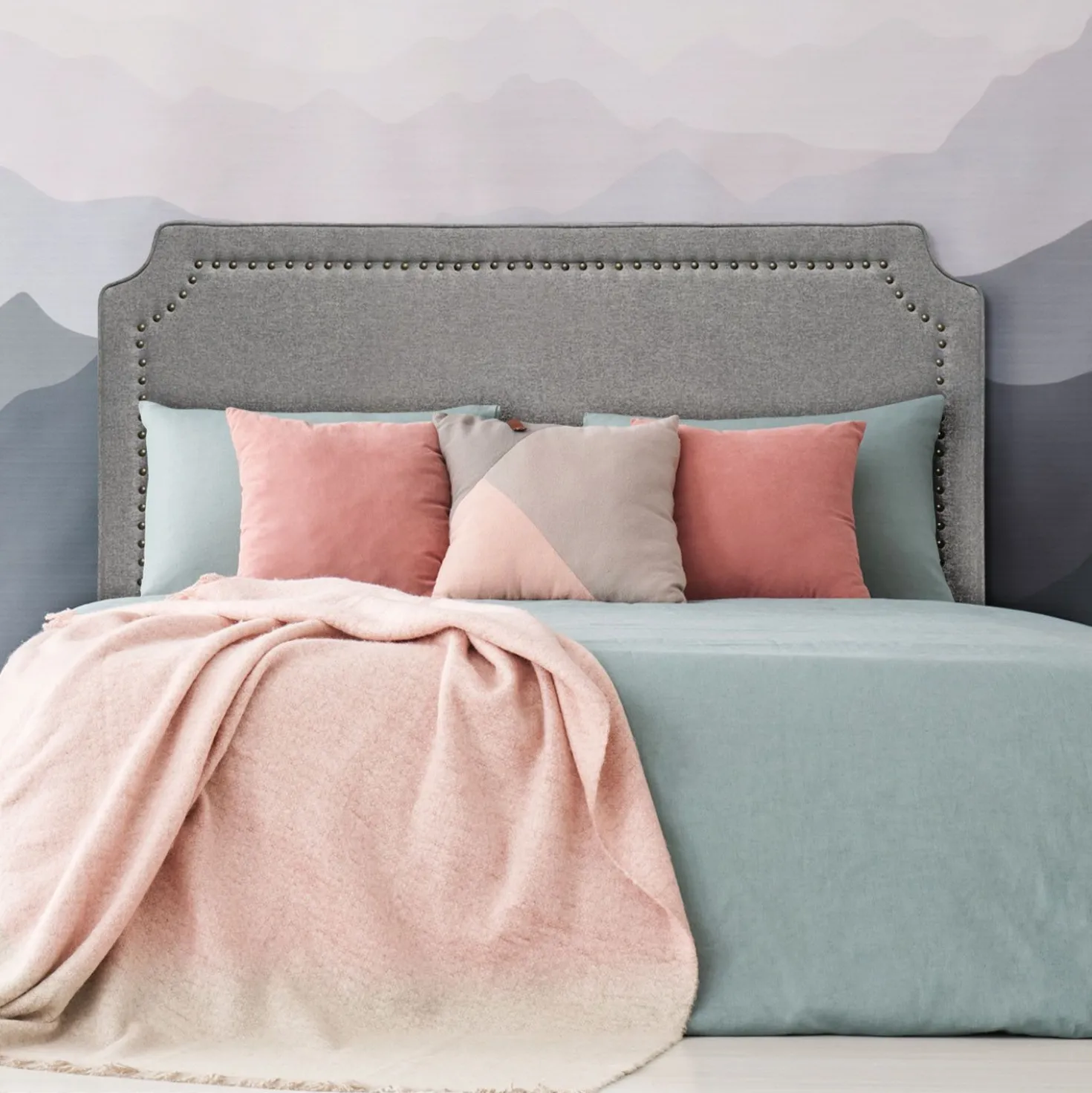Tête de lit Milana 160cm Tissu Taupe