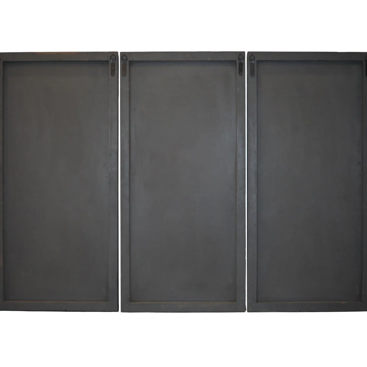 Tête de lit murale triptyque Aurore 160cm Bois sculpté Noir