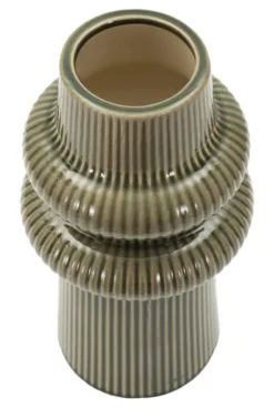 Vase Armony sculptural en céramique marron