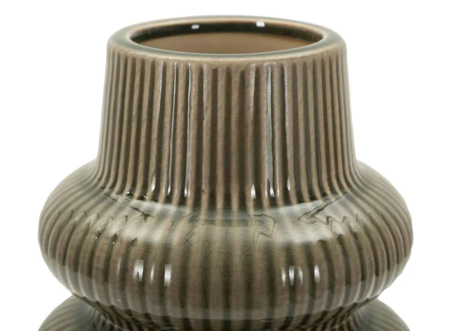 Vase Armony sculptural en céramique marron
