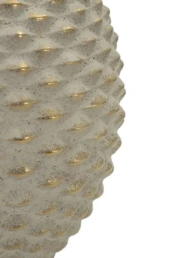 Vase boule Pépipas en céramique beige doré
