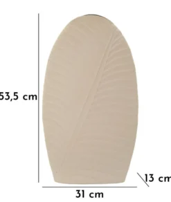 Vase décoratif élancé finition mate Dune couleur Crème