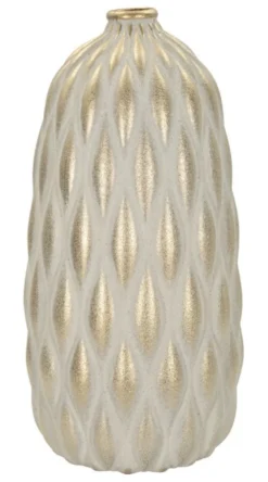 Vase décoratif pepitas dorées