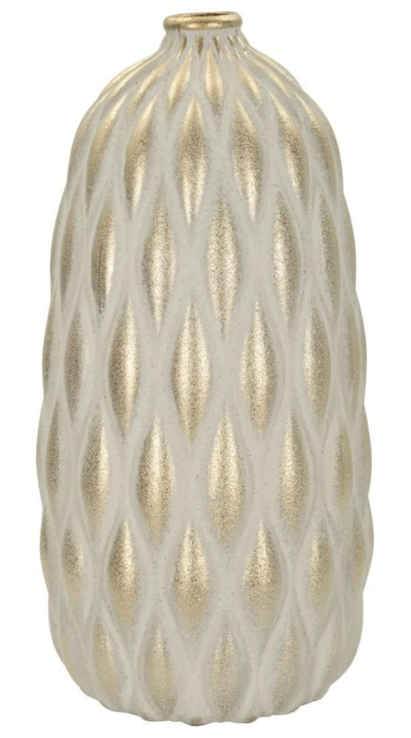 Vase décoratif pepitas dorées