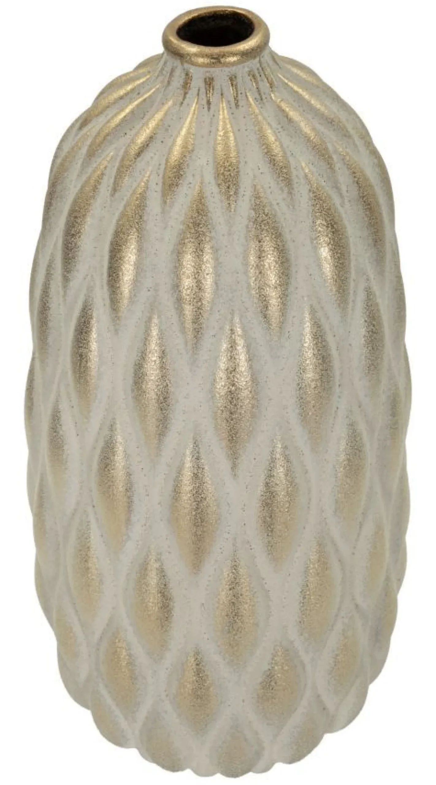Vase décoratif pepitas dorées