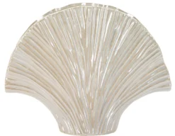 Vase design coquillage finition perlée et brillante