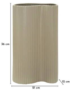 Vase design ondulé finition mate