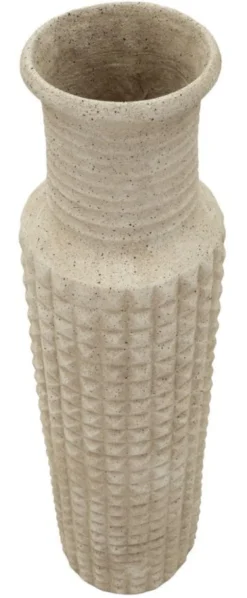 Vase d'extérieur sablé en pierre naturelle