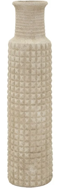 Vase d'extérieur sablé en pierre naturelle