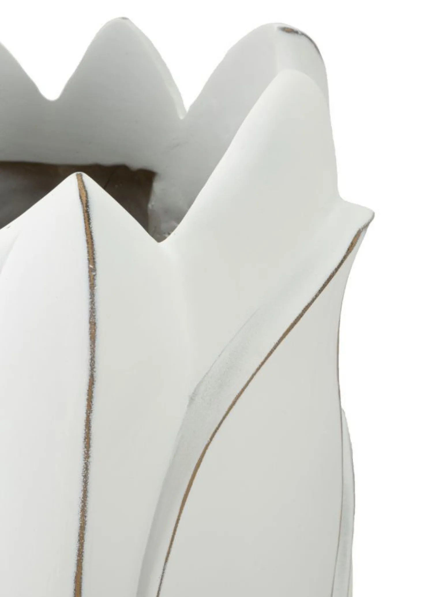 Vase en céramique blanc décorations en relief Gardy