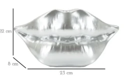 Vase en résine argentée Lips