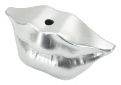 Vase en résine argentée Lips