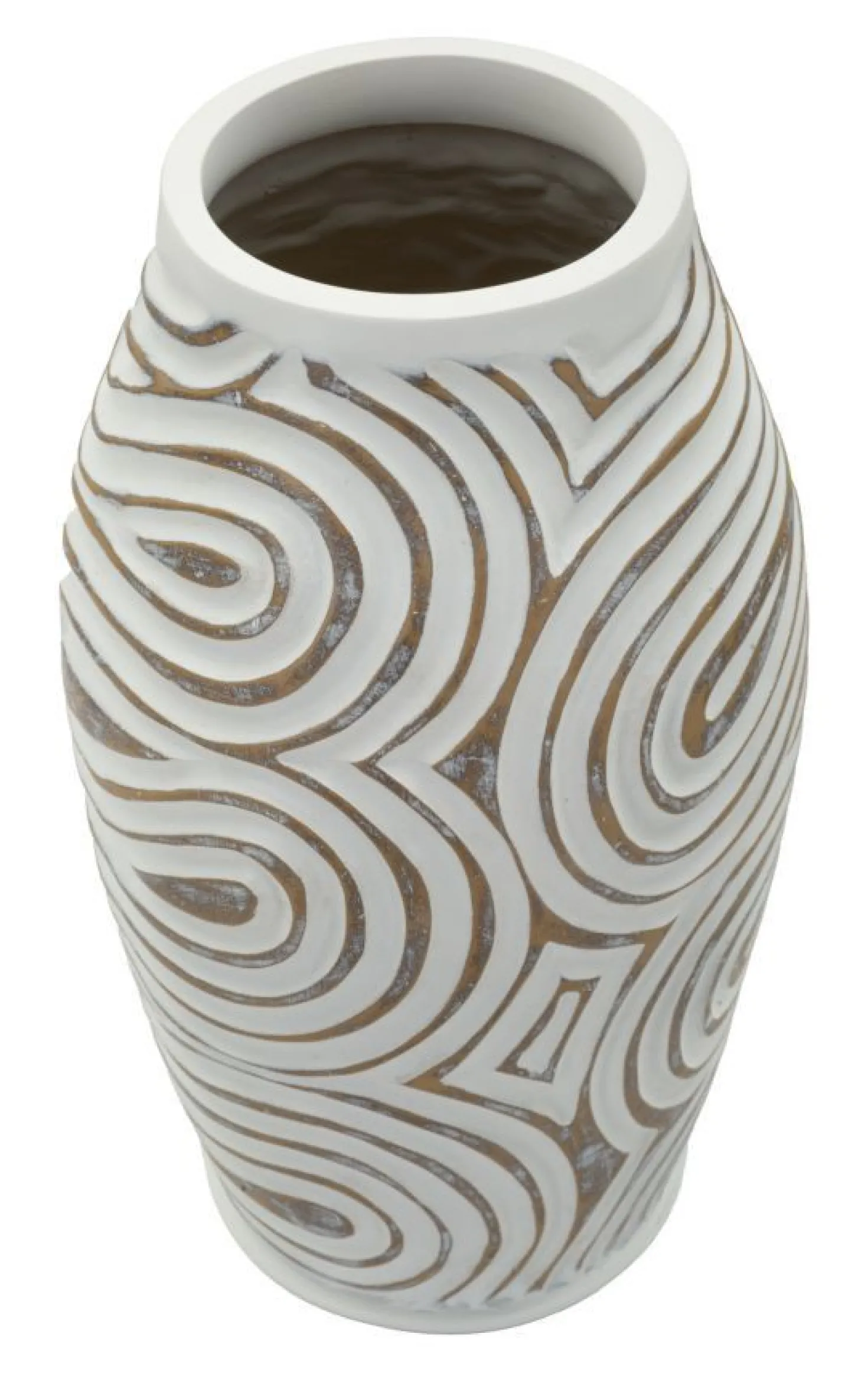Vase en résine Oblix décorations en spirale