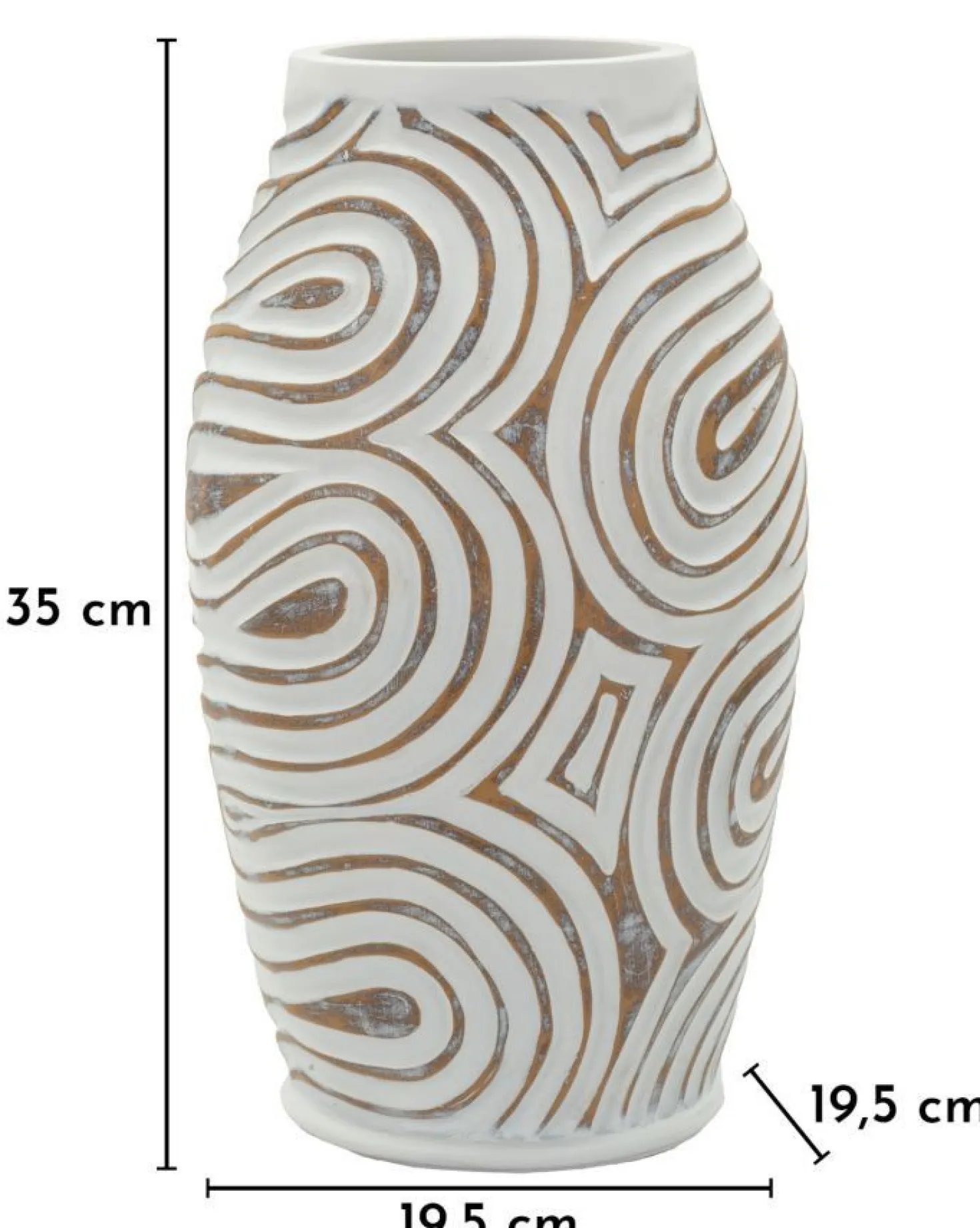 Vase en résine Oblix décorations en spirale