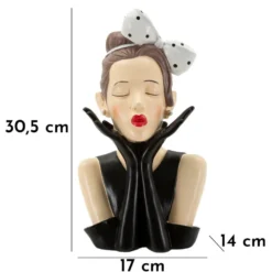 Vase Femme Hollywood céramique Noir et Blanc