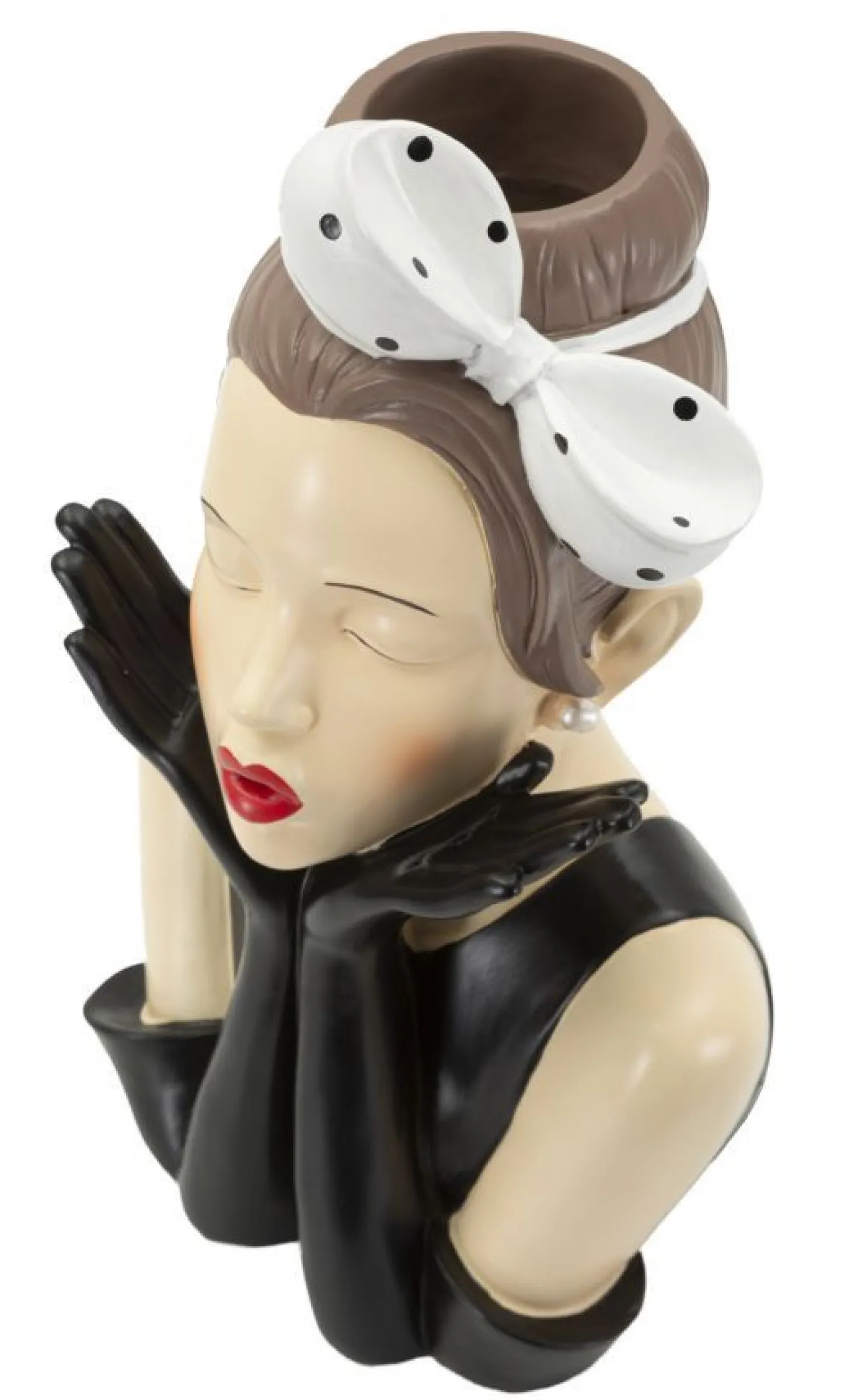 Vase Femme Hollywood céramique Noir et Blanc