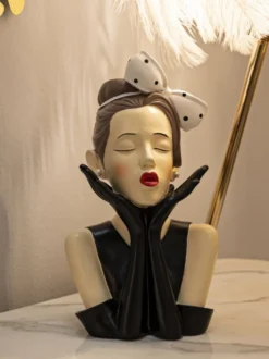 Vase Femme Hollywood céramique Noir et Blanc