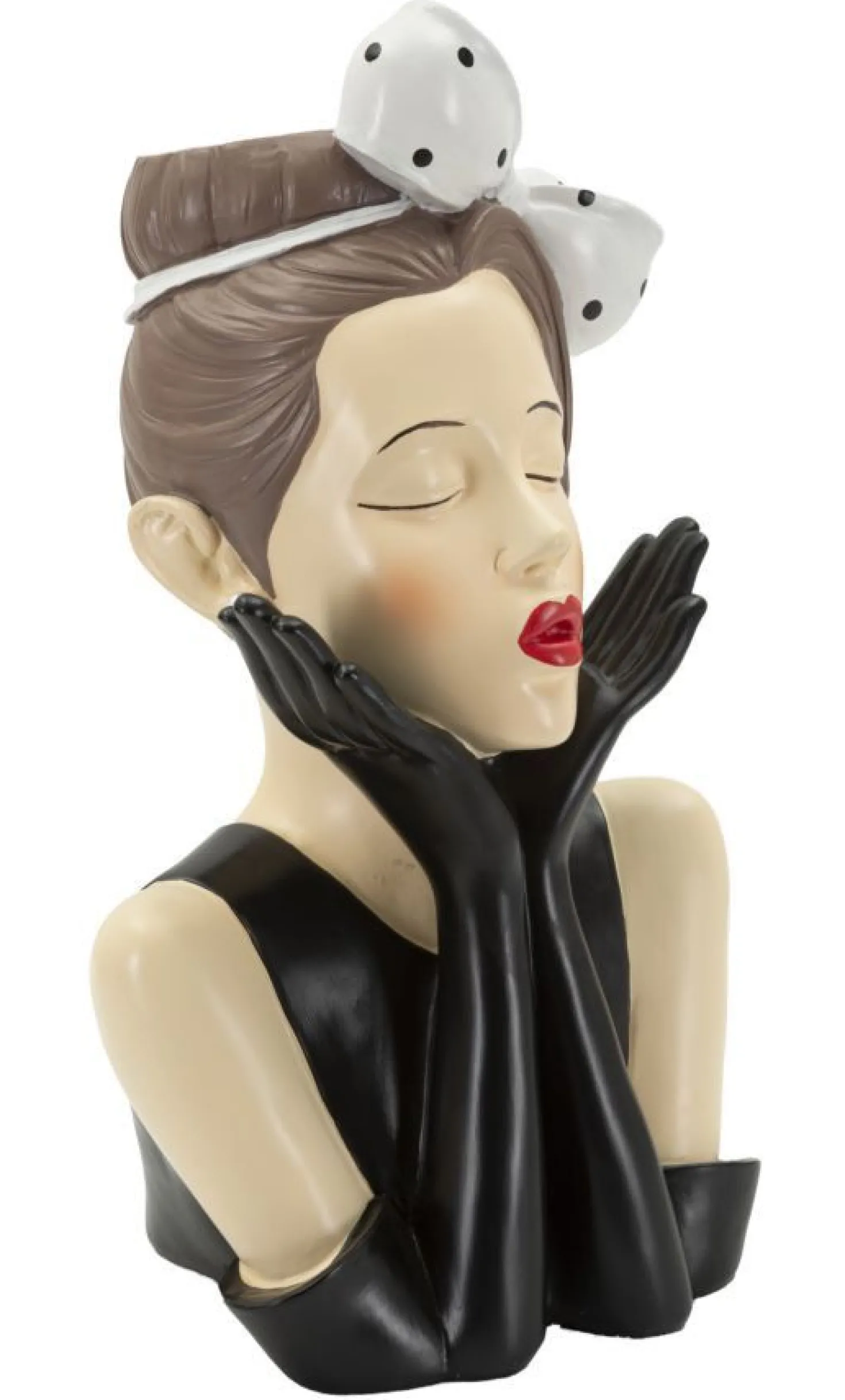 Vase Femme Hollywood céramique Noir et Blanc