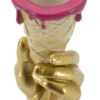 Vase Flower Cone main dorée et cornet crème