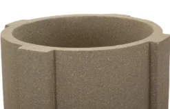 Vase géométrique Moai effet sculptural couleur Terre