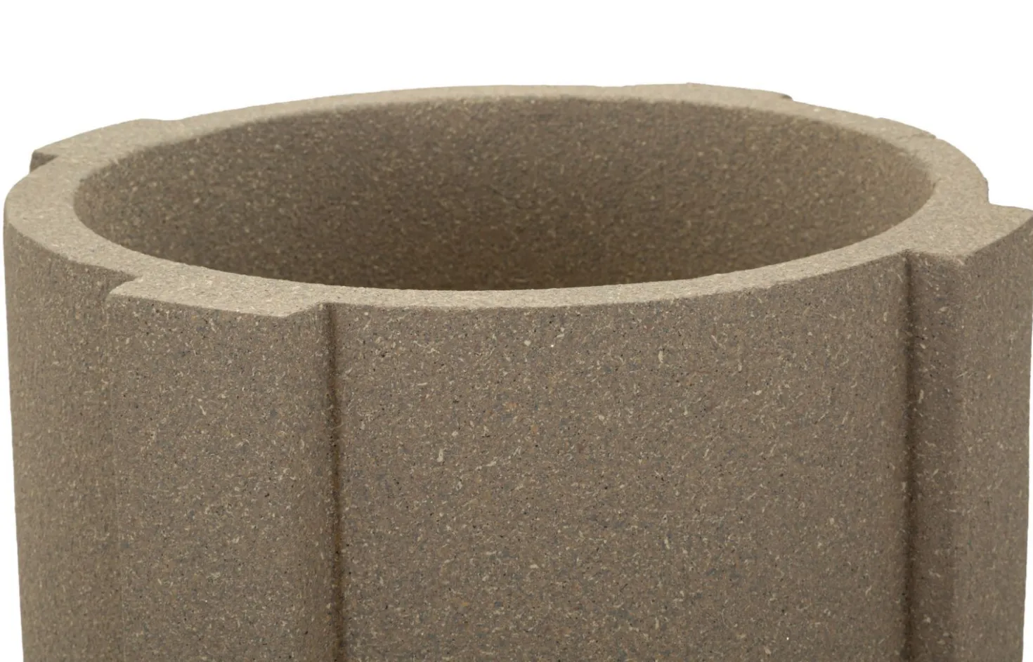 Vase géométrique Moai effet sculptural couleur Terre