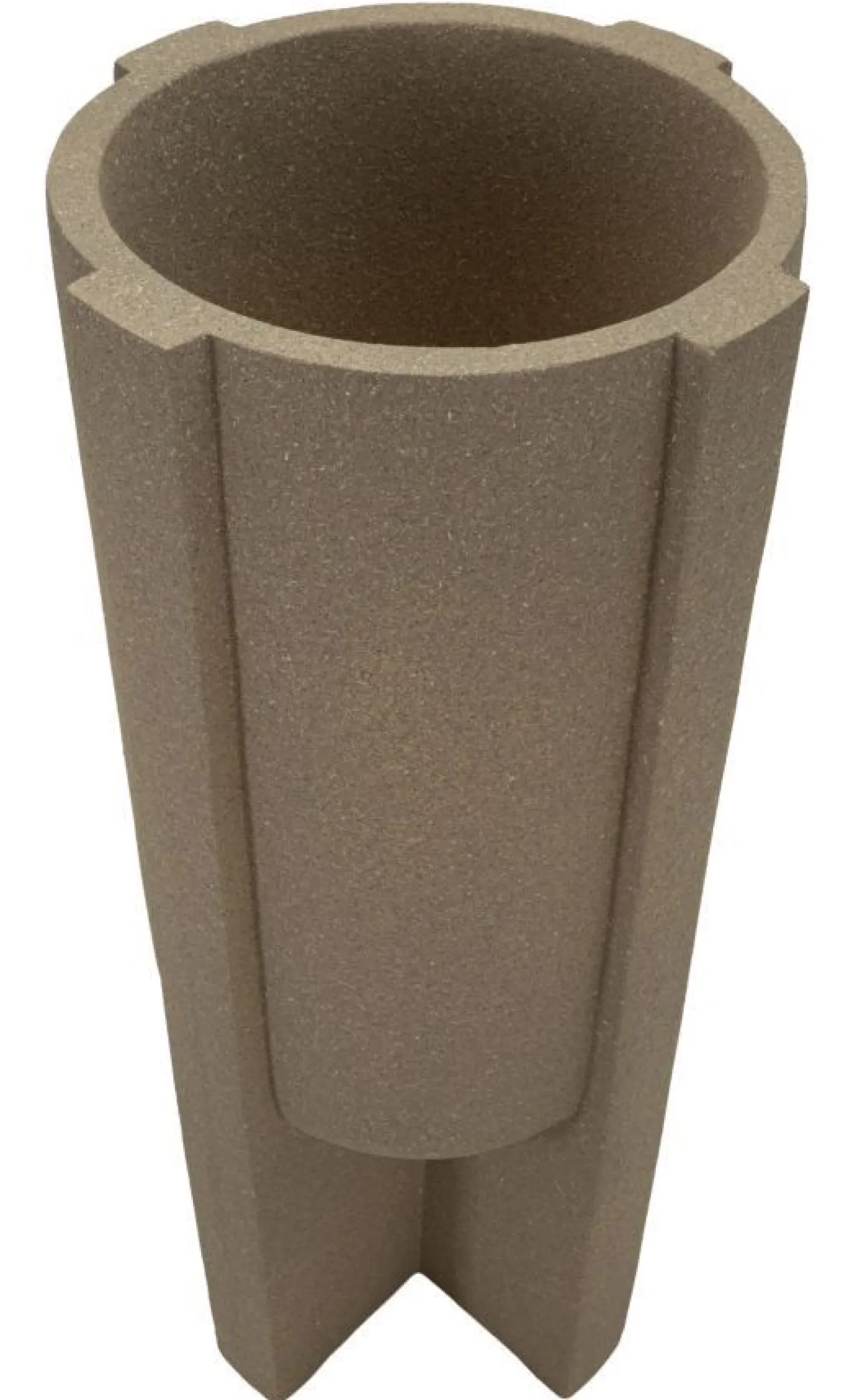 Vase géométrique Moai effet sculptural couleur Terre