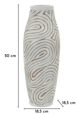 Vase haut Oblix en résine décoré spirale
