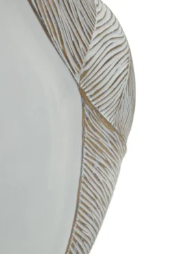 Vase Ho Chi Minh Résine Blanche et Dorée