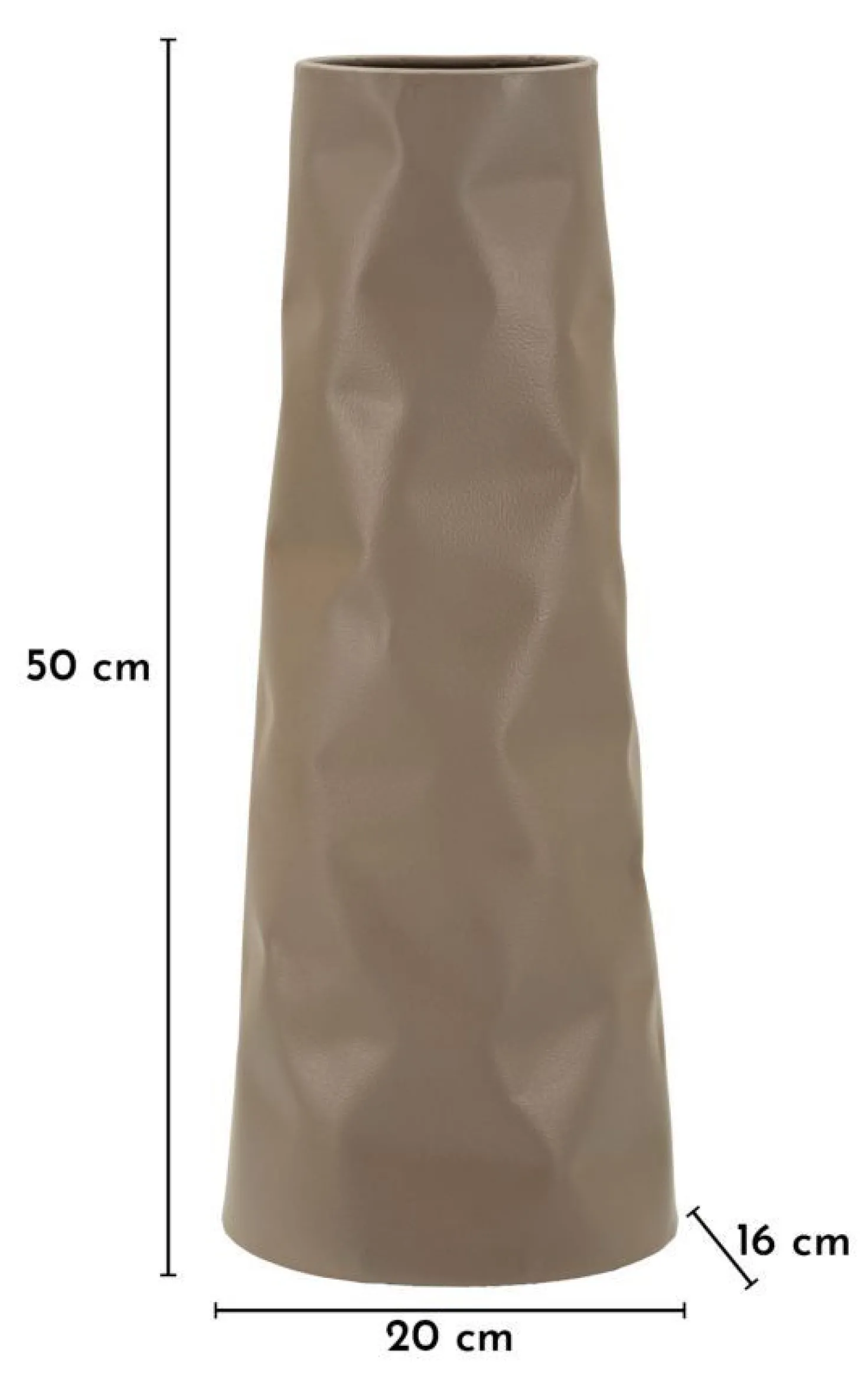 Vase moderne irrégulier Norimberga finition beige